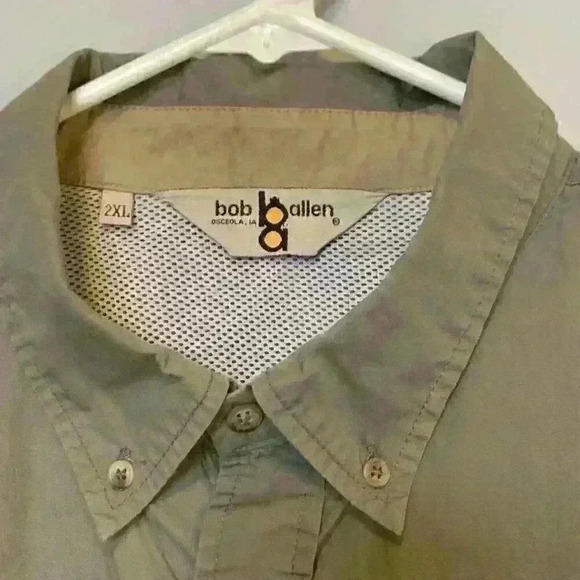 Bob Allen Shooting Shirt Men's 2XL Short Sleeve Padded Olive Branded - Picture 3 of 4